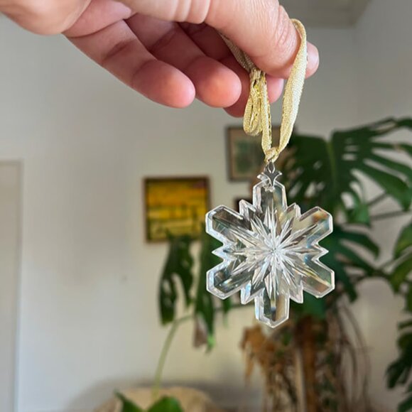Retired 1970s Authentic Swarovski Crystal Prism Suncatcher Snowflake Ornament - Picture 6 of 8